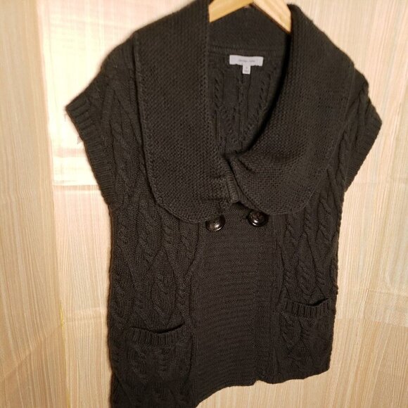 Classiques Entier Wool Blend Dark Green Chunky Cardigan Medium - Picture 4 of 8